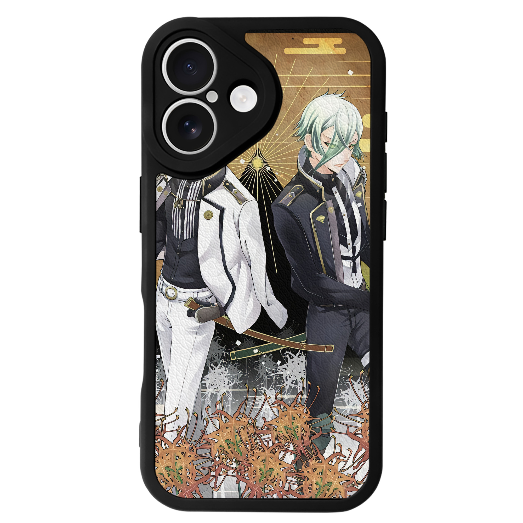（画像用） 刀剣乱舞 Touken Ranbu 【iPhone 16シリーズ対応】シリコンスマホケース（レザー調） 材質：シリコン